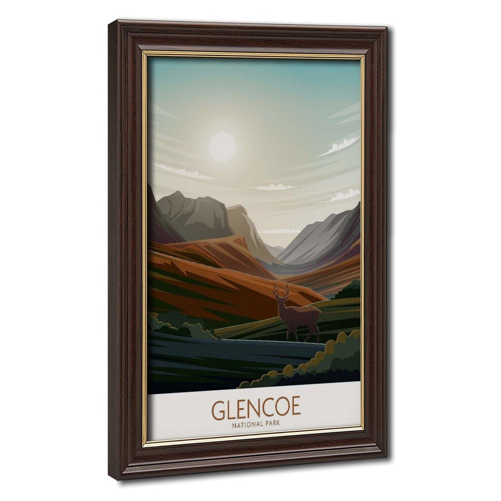Bareronor Mokume Gane Frame-Style Glencoe Canvas Poster For Office Decor Gift