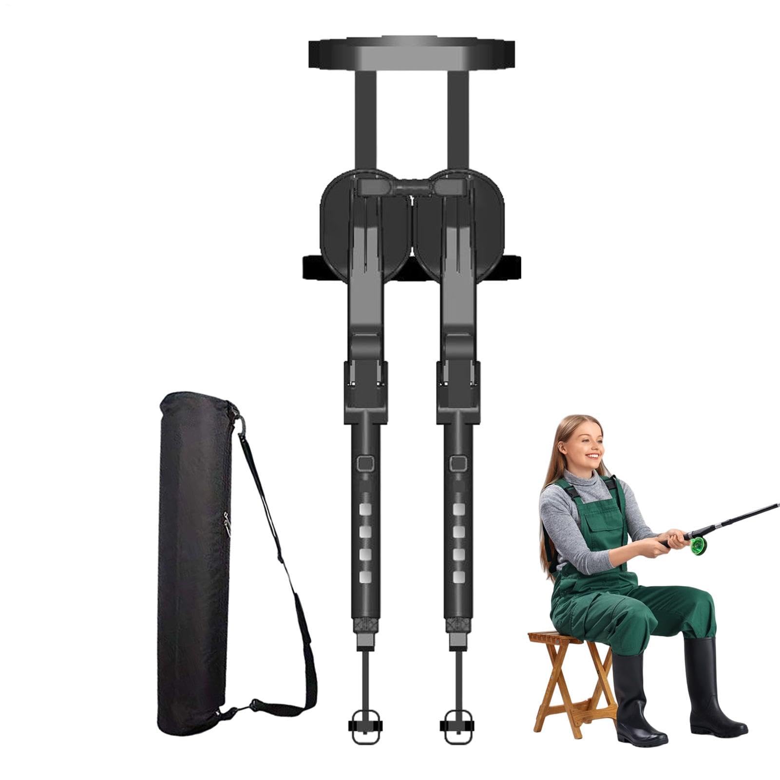 Tabouret de peche ergonomique et siege exosquelette ajustable
