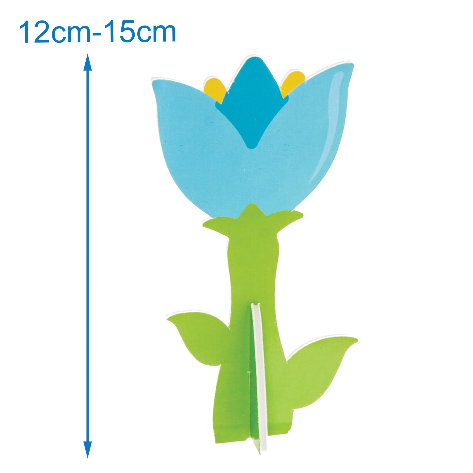 Baker Ross FN378 3D Stand-up Flowers - Pack of 20, Flowers for Displays Springtime Displays - Image 4