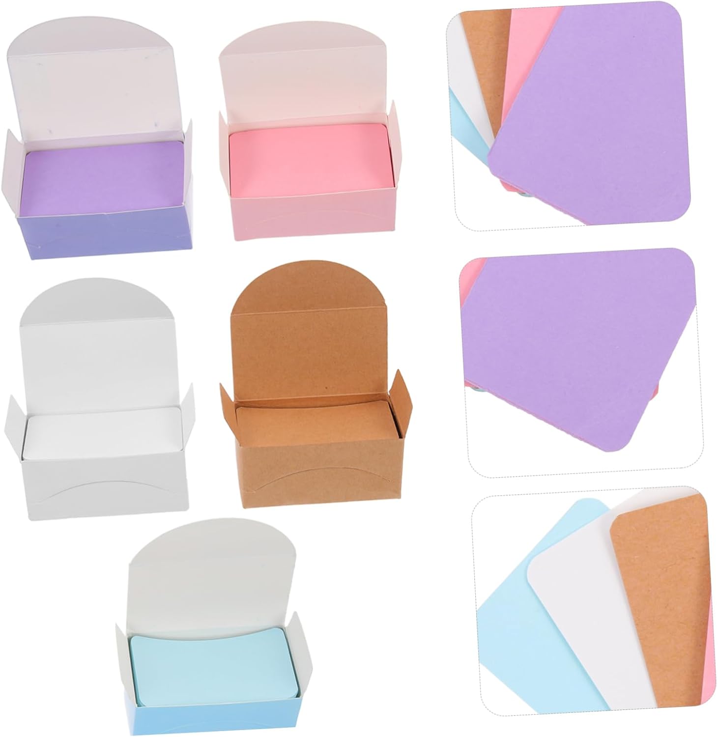 500pcs Blank Note Cards Mini Study Cards Unlined Paper for DIY Projects Learning Office Use and School Supplies