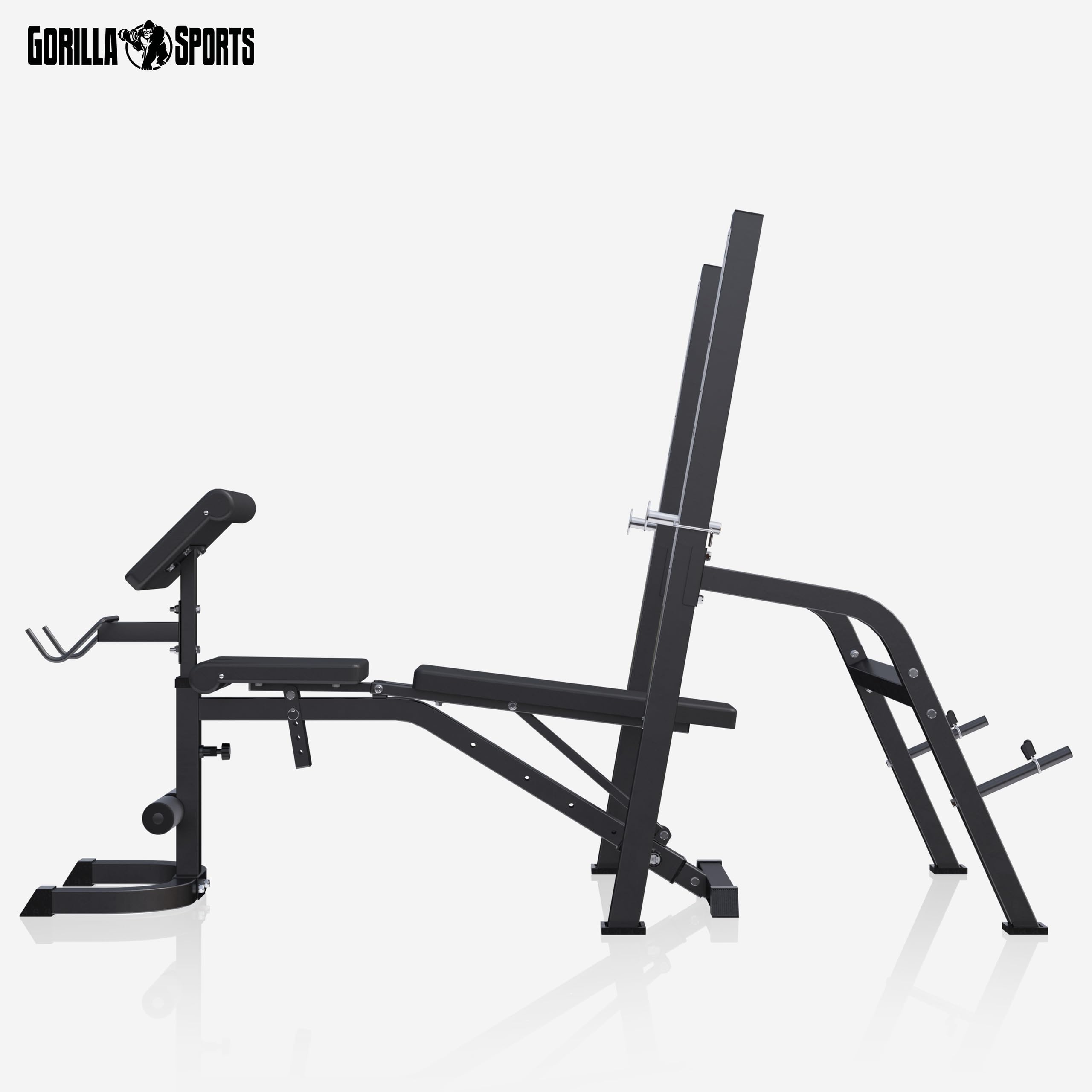 Banc De Musculation Gorilla Sports Dossier Réglable Avec Bureau Curl - Charge 250kg