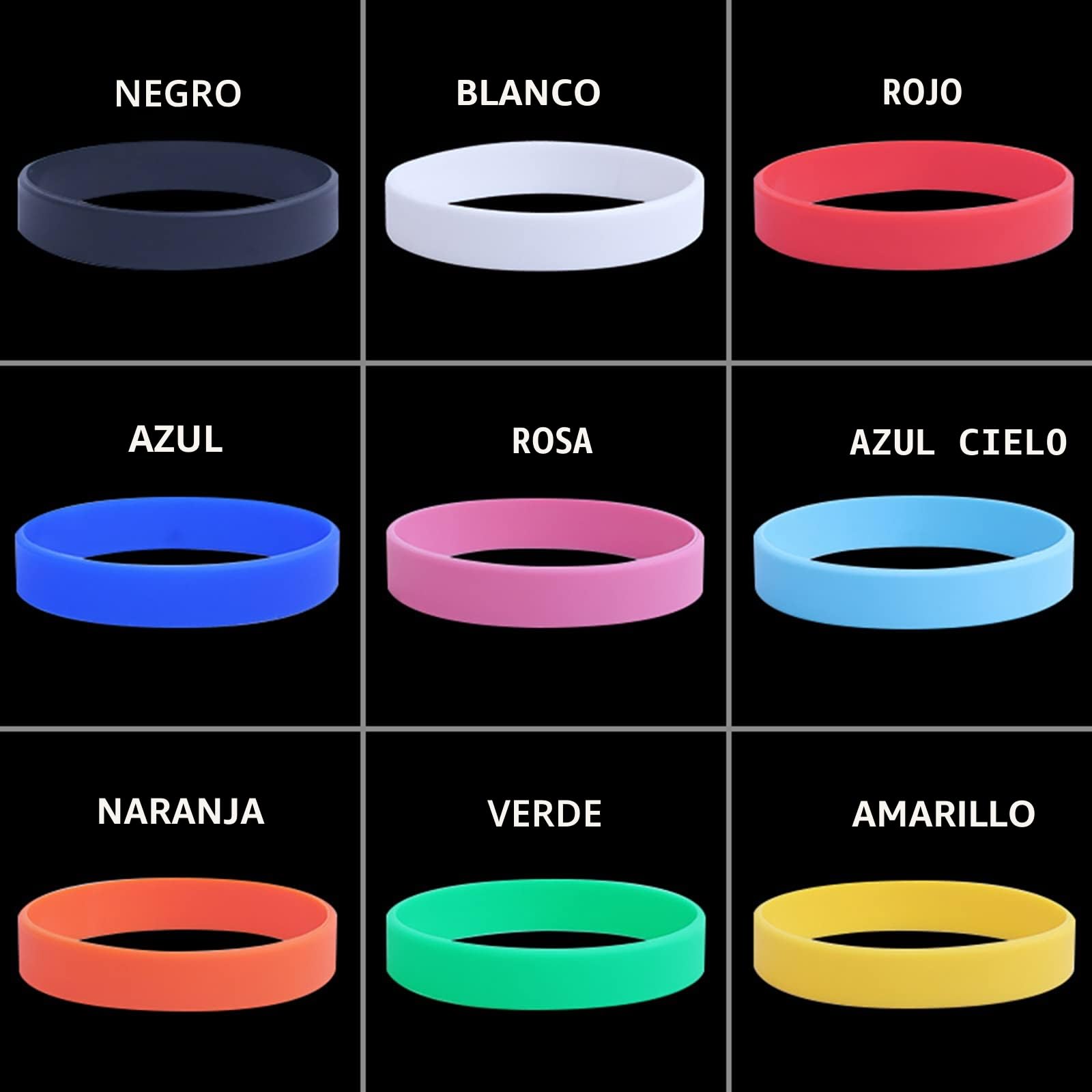 Pulseras de goma personalizables para eventos, motivación, recaudación de fondos, identificación niños