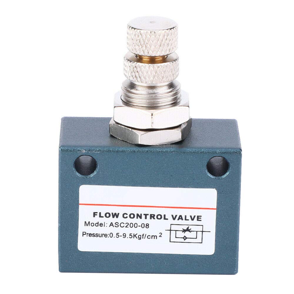 Valve d'accélérateur de débit d'air ASC200-08 G1/4 en alliage d'aluminium robuste