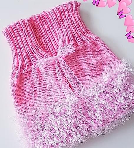 Image of Eyelash Fun Fur Yarn Premium 100% Polyester 164 Yds (150 Mt), 3.53 Oz (100 Gr) Colorful Crochet Yarn Dıy Hand Knitting. (Pink, 1 Skein)