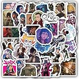 60Pcs Arcane Season 2 Vinyl Waterproof League Decal of Legends for Motorcycle Bike Water Bottle Cup Laptop Guitar Skateboard Luggage Box Scrapbook Journal