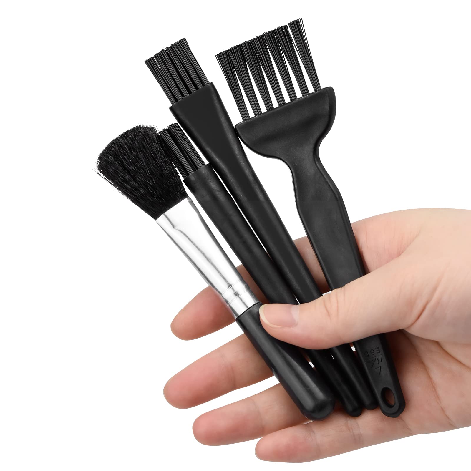 Kit 4 Brosse Antistatique Nettoyage PC – Pinceaux Doux Nylon Pour Clavier, Carte Mère, Ordinateur, Électronique