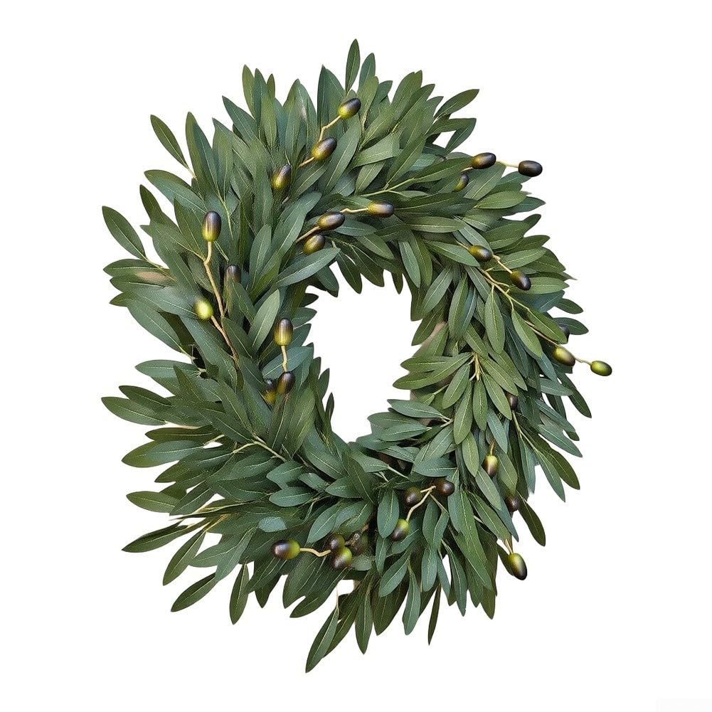 Olivenblatt für deko Kreis 55cm Mit Frucht Details Grün Olivenblatt(55cmWreath)