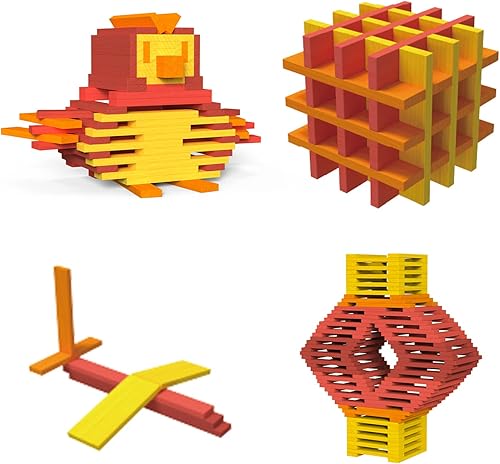 MiDeer Bloques de construcción de pintura a base de agua para niños a partir de 4 años, juguetes de madera no tóxicos para niños de 4 años en