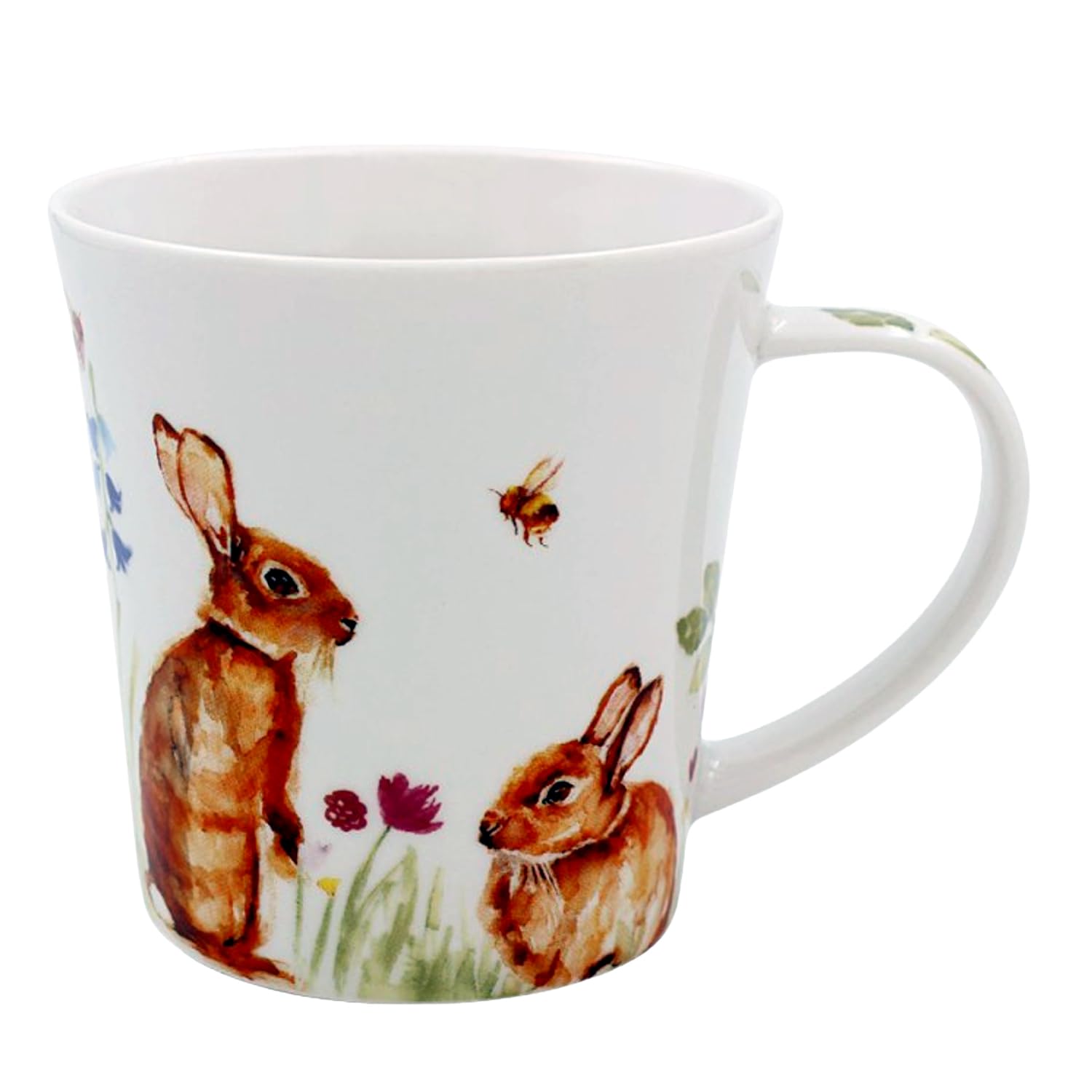 Ceramic Mug Feather & Fur Bunnies 275ml Drink Fine China Drinking Coffee Cup