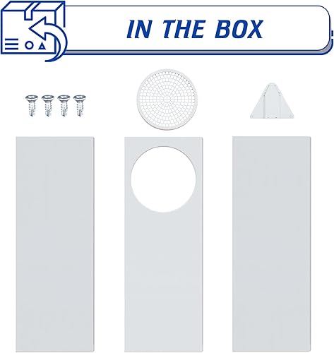 Miniatura 7 de Wintcomfort Kit de placas de sellado de ventana de aire acondicionado portátil para manguera de escape de CA portátil con diámetro de 5.9 pulgadas,