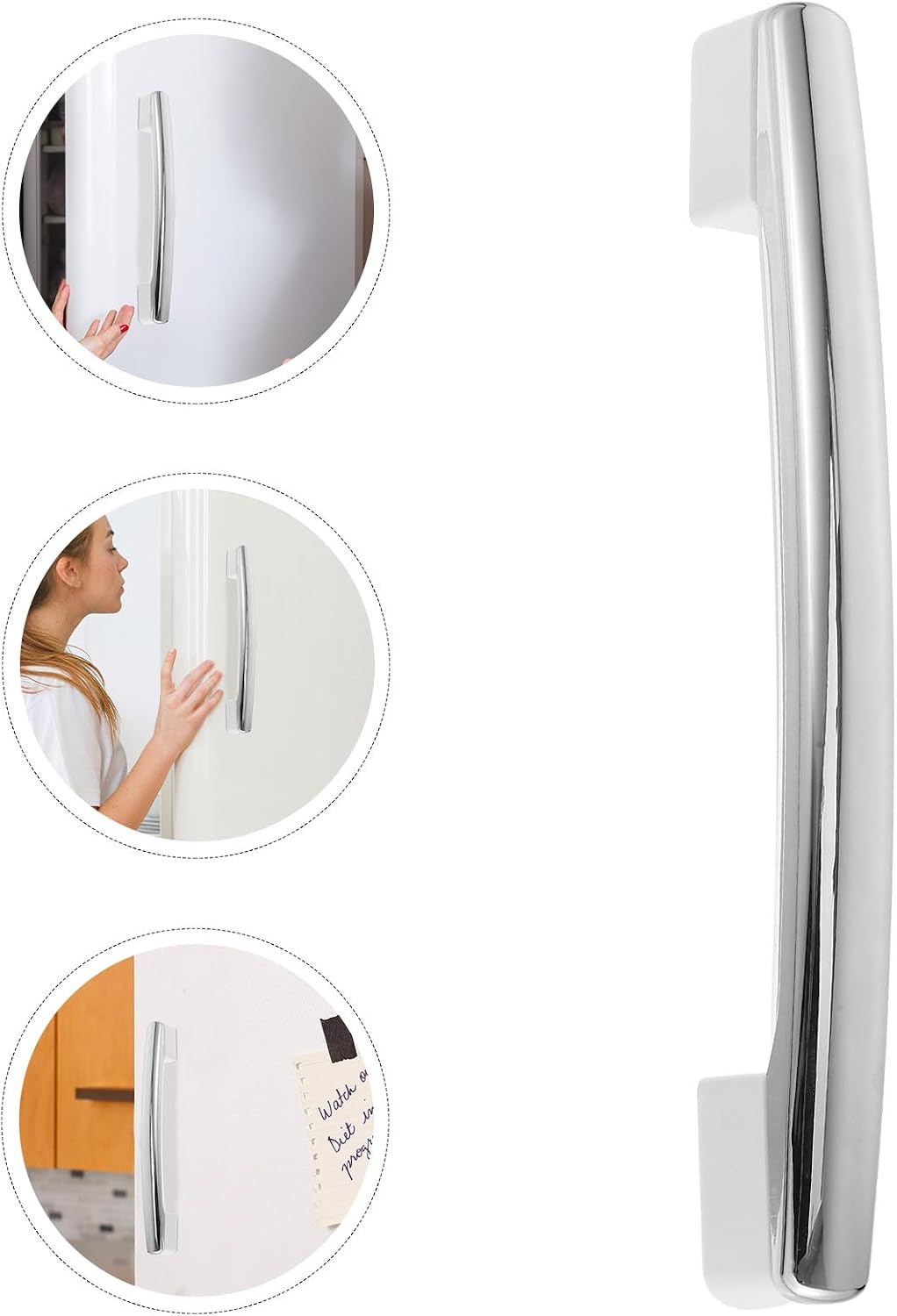 Freezer Door Handle White Plastic Refrigerator Handle Hardware Replacement Part 210/250mm Mounting Hole Refrigerator Accessories Cooler Door Pull for Commercial Freezers