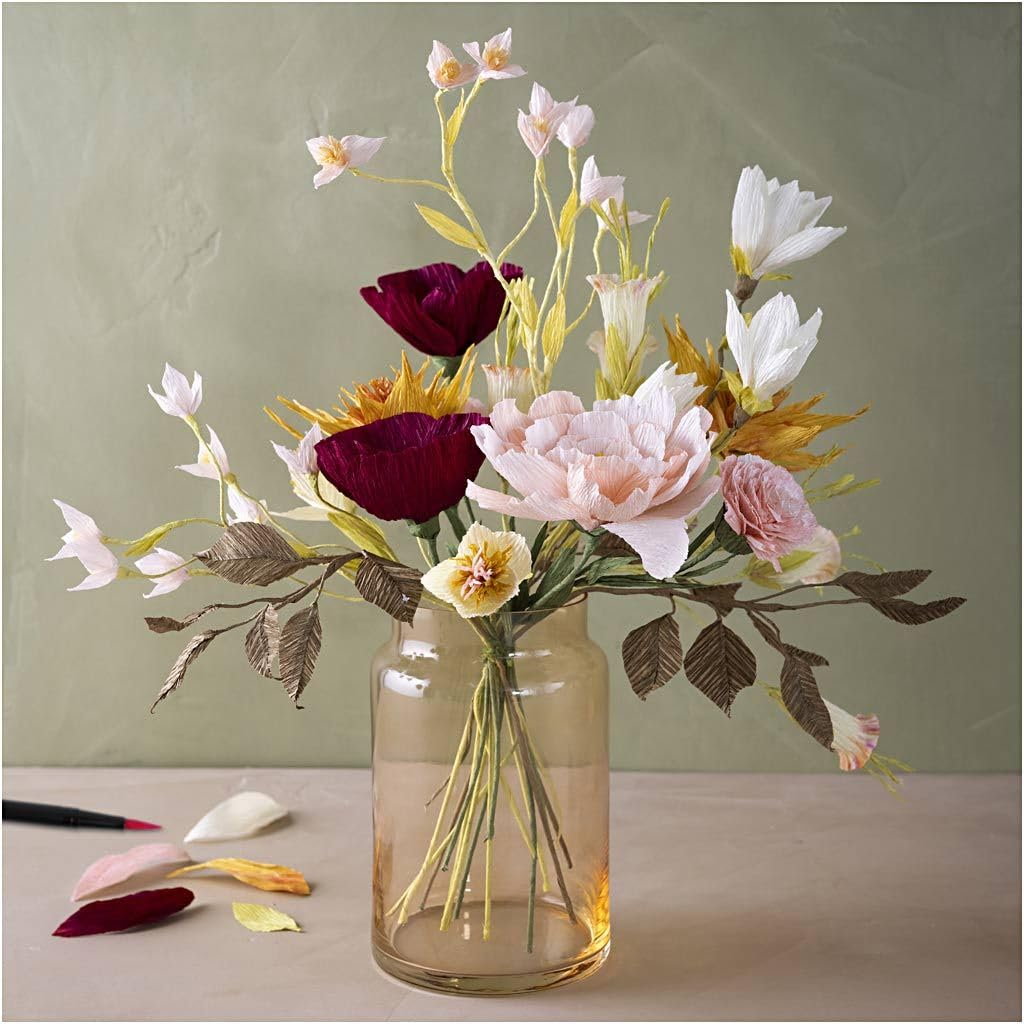 Creativ Company Creative Sets Crepe Paper Bouquet - for Crafting Beautiful Crepe Paper Decoration