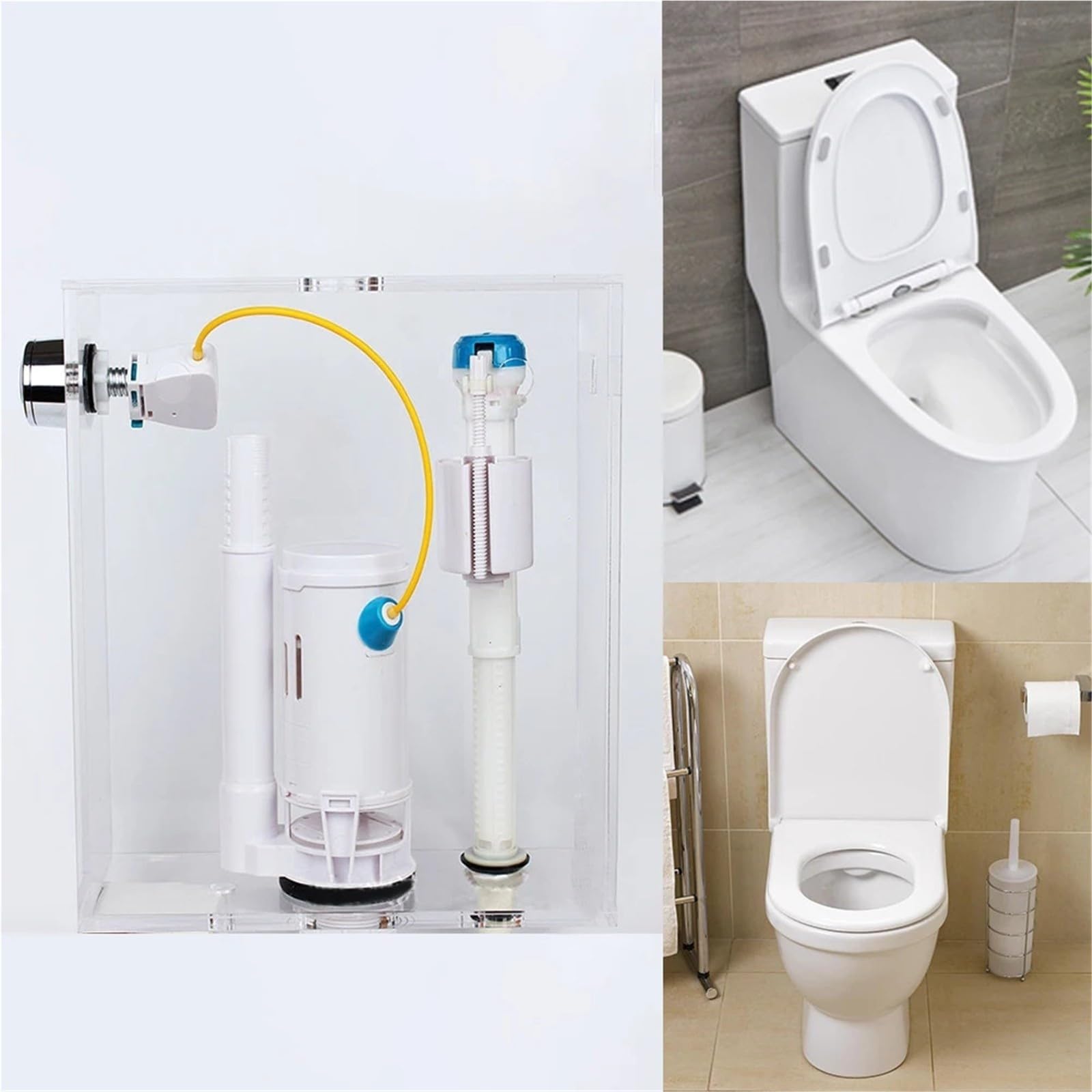 Spülkasten Ersatzteile Reparatursatz for Badezimmer-Toilettenspülventile | Kunststofftank mit drahtgesteuertem Abfluss