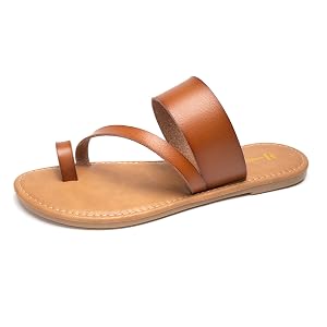 Huayuanwell Womens Slide Sandals Slip On Flat Sandals Flip Flop Thong Sandals Casual Summer Sandals