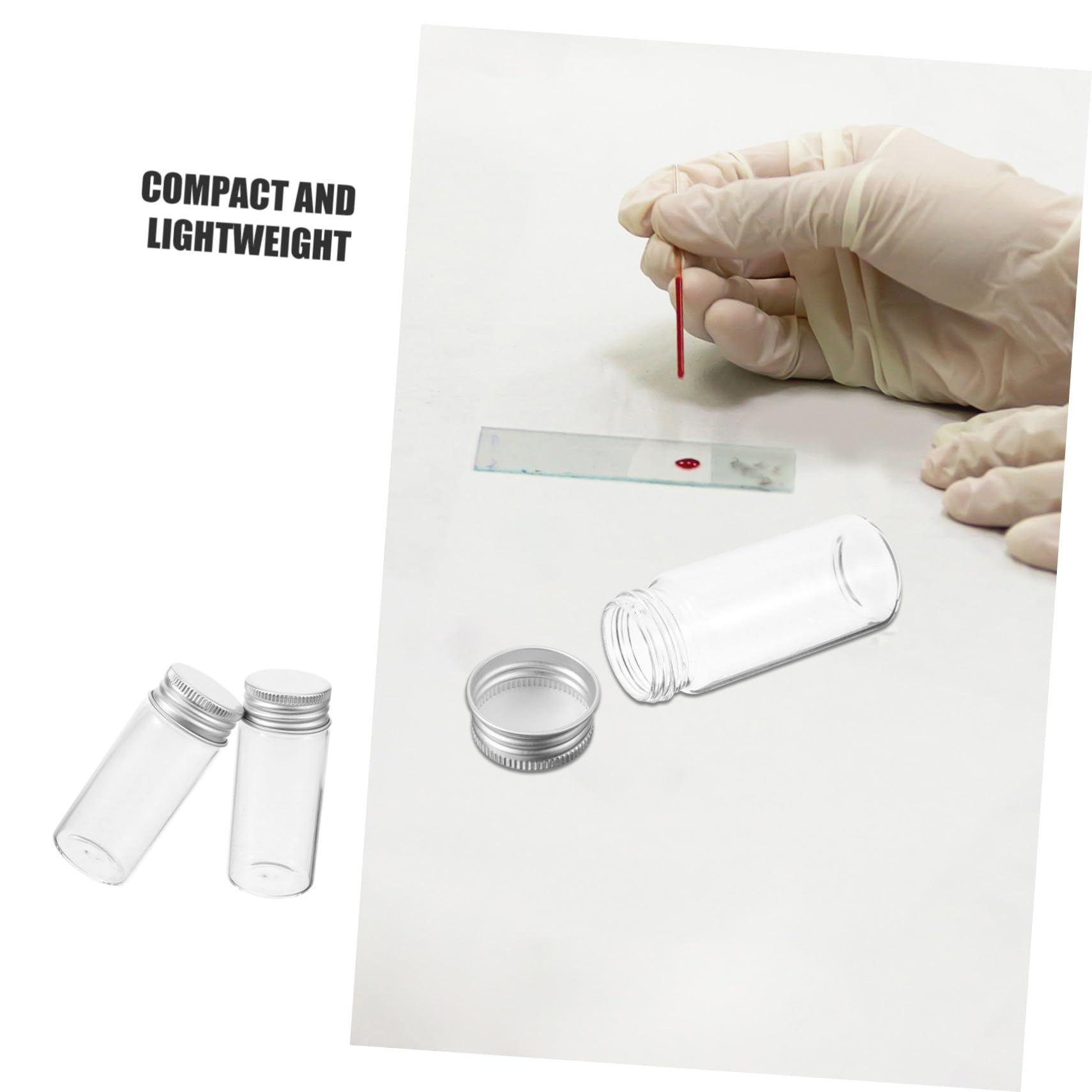 30 Tubos De Ensayo De Vidrio Transparente A Prueba De Fugas Pequeños De Vidrio Para Laboratorio Vacíos De Muestra De