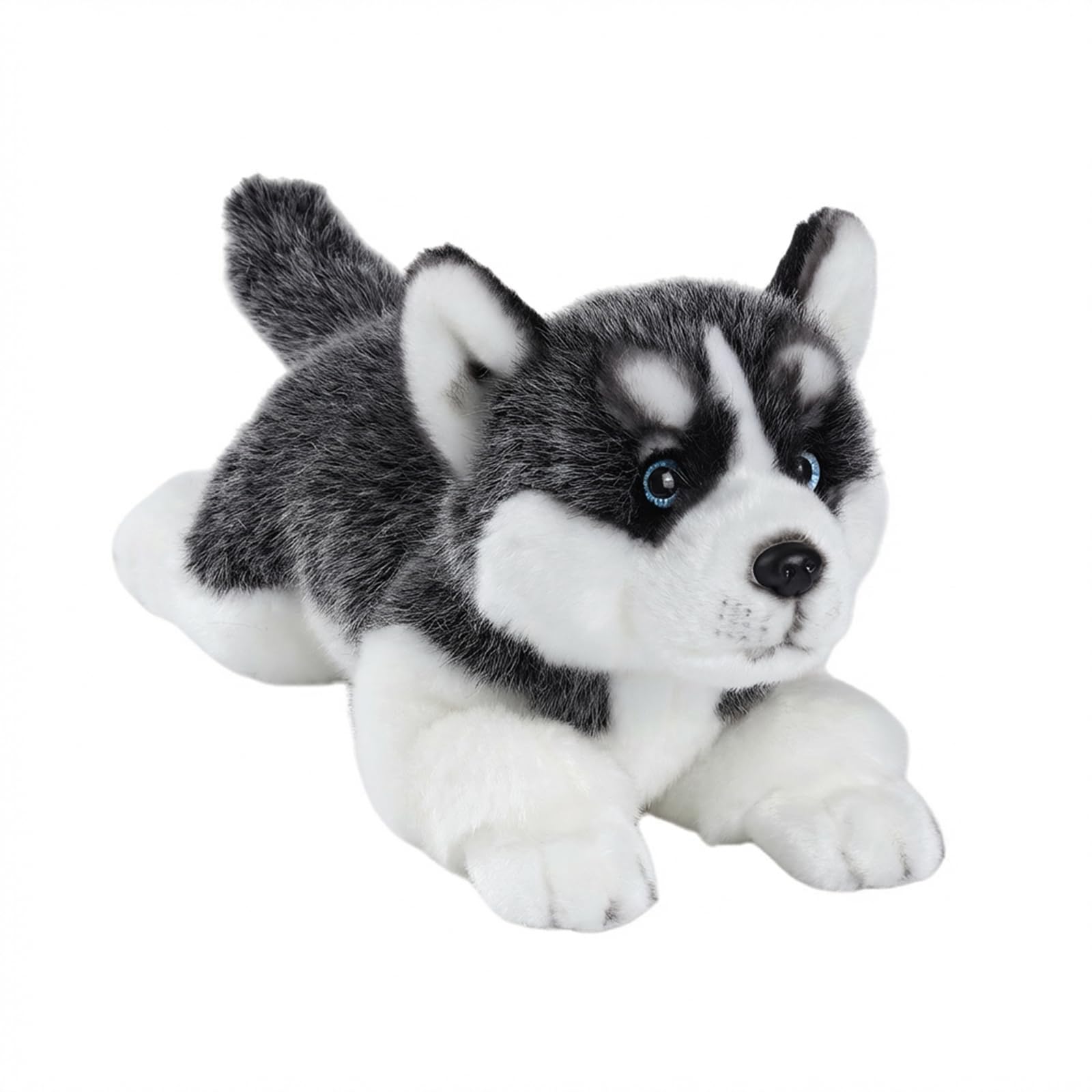 CU-MATE Perro de peluche Husky siberiano de 16 pulgadas, realista y realista, suave, hecho a mano, juguete de peluche para cachorros, regalo para niños y niñas
