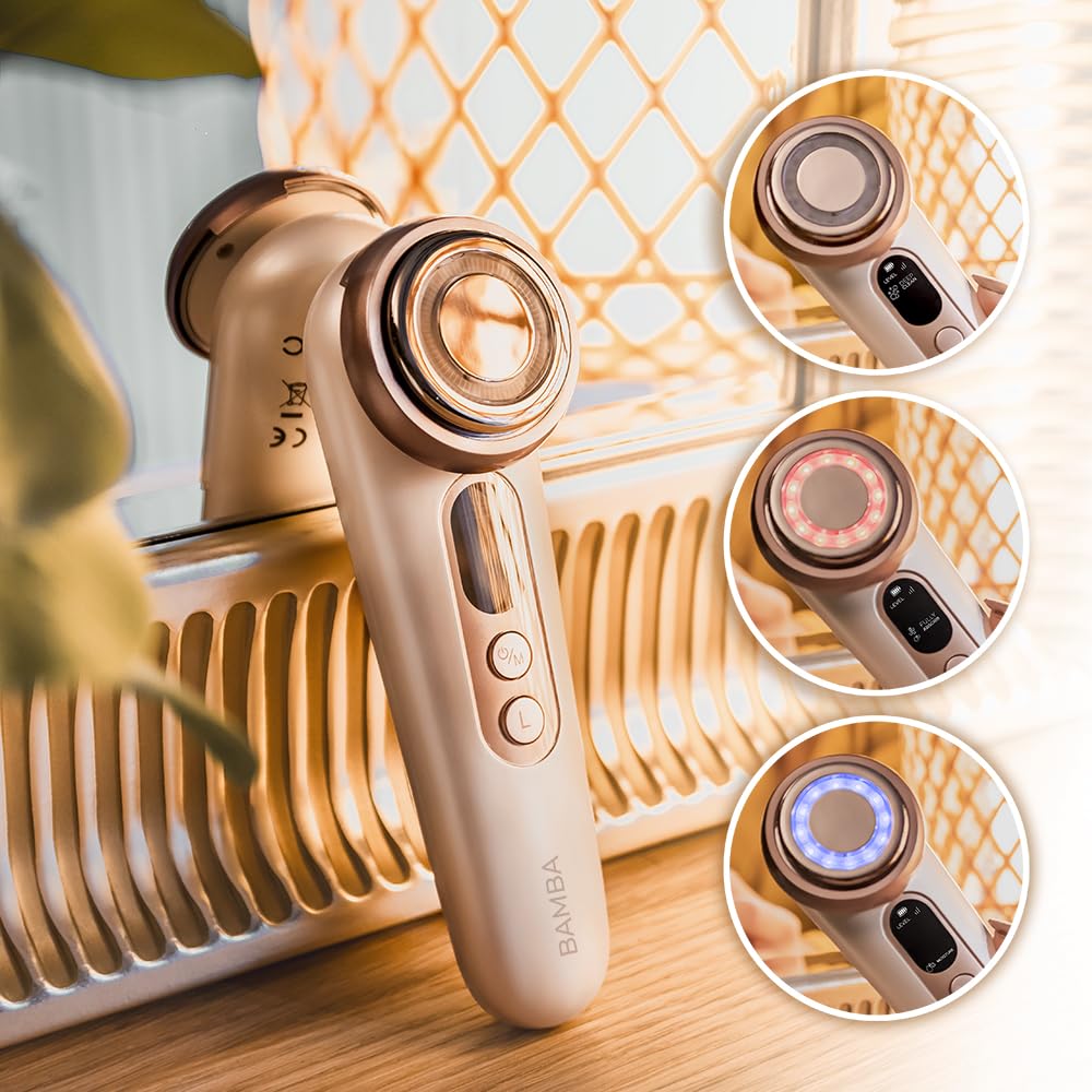 Cecotec Massaggiatore viso FaceCare LightSonic, 3 Modalità, Tecnologia Ionica, Tecnologia di Elettrostimolazione EMS, 5 Livelli di Intensità, Schermo LCD, Autonomia di 60 minuti