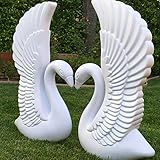 Adorox Decorative Plastic Wedding Event Column Adjustable Height and Holds Flower Plate (2 Pcs. Swans (Swans Only))