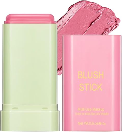 TopFinder® On The Go Blush Stick | Highly Pigmented Shimmer Blusher | Blendable & Buildable Tinted, Long-Lasting | Matte Finish For All Skin | Blusher for Cheeks & Lips,…
