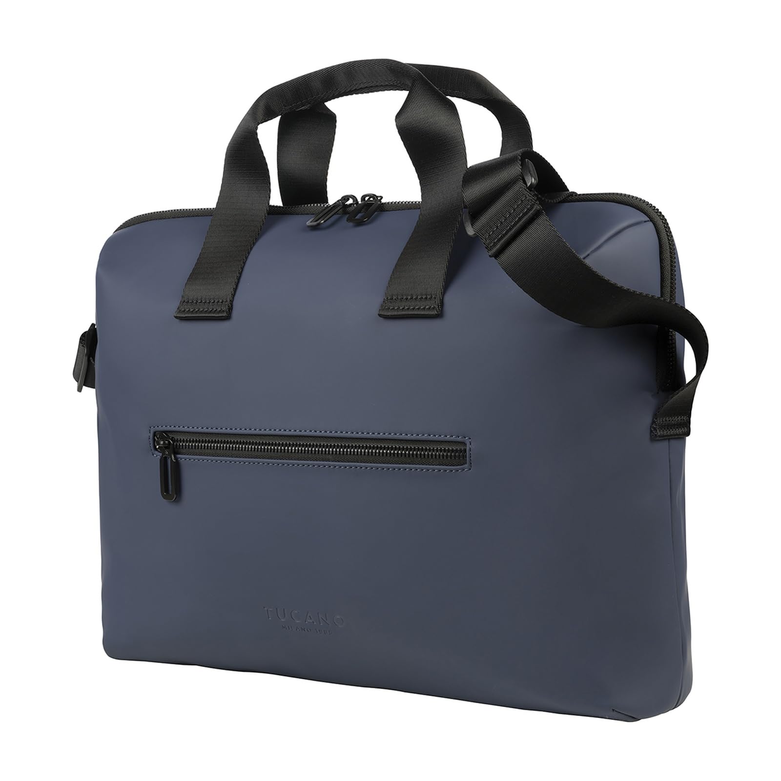 Tucano, Gommo Bag Bolsa Portátil para MacBook y Laptop 15.6" y 16", Portaordenador Acolchado con Correa y Bolsillo Externo, en Material Goma Resistente al Agua, Bolsa de Trabajo Hombre Mujer