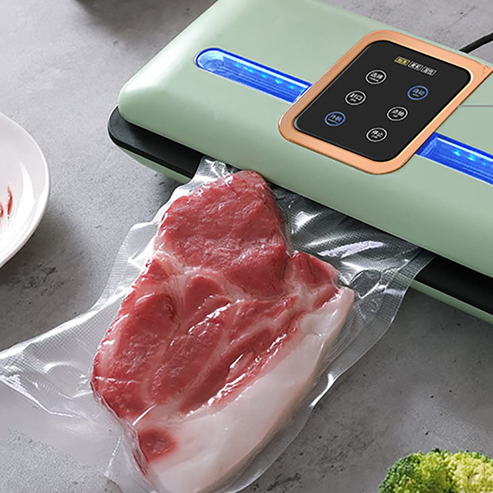 Macchina per sottovuoto, 120 W, one-touch, automatica per alimenti, con modalità asciutta e umida, design compatto, facile da pulire per uso domestico e preparazione dei pasti