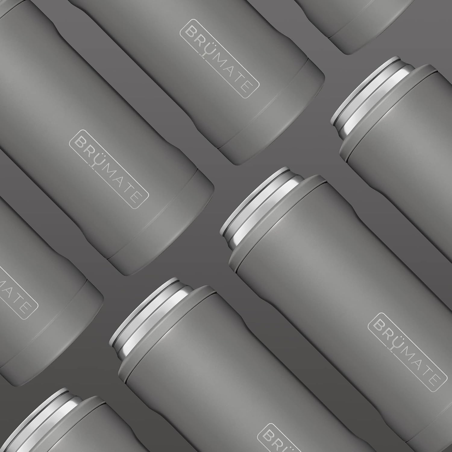 BrüMate Hopsulator Slim Double-walled Stainless Steel Insulated Can Cooler for 12 Oz Slim Cans (Matte Gray): Home & Kitchen