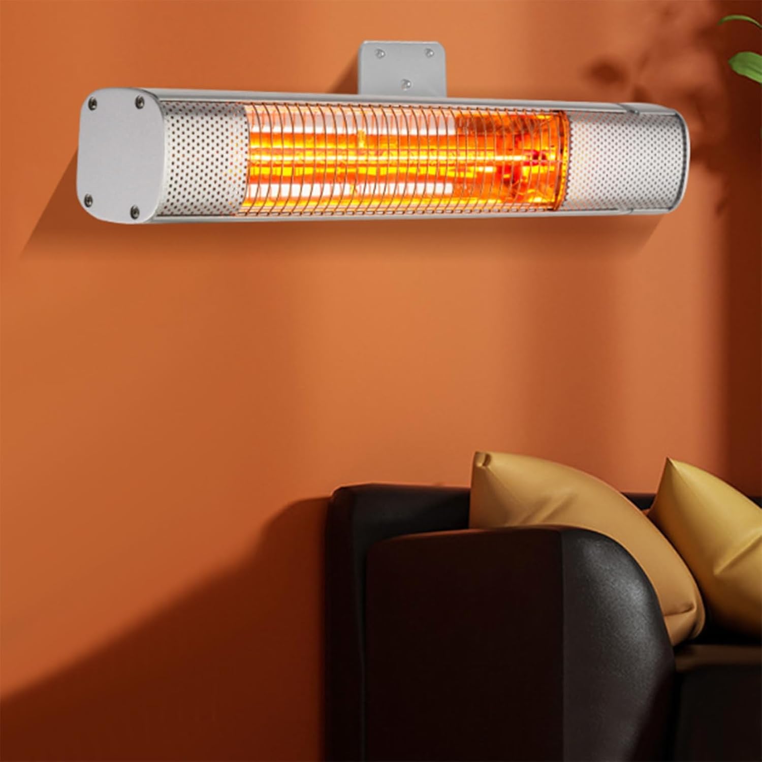 Outdoor Heater,1500W Electric Patio Heater with Remote,Wall Mounted/Tripod,IP65,Indoor/Outdoor for Restaurant, Backyard, Garage, Decks(Without Stand)