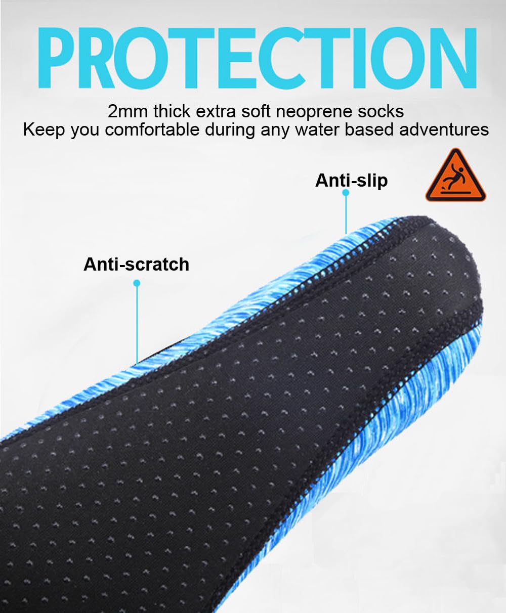 Calcetines de neopreno para playa y buceo, 2 mm de grosor, calcetines de arena y aleta para mujeres y hombres, ideales para voleibol
