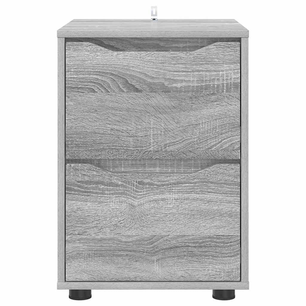 Armadio portaoggetti, in legno Sonoma, 40 x 48 x 57 cm, con cassetto, vano portaoggetti e armadietto, per ufficio, soggiorno, corridoio, cucina, ordine e organizzazione