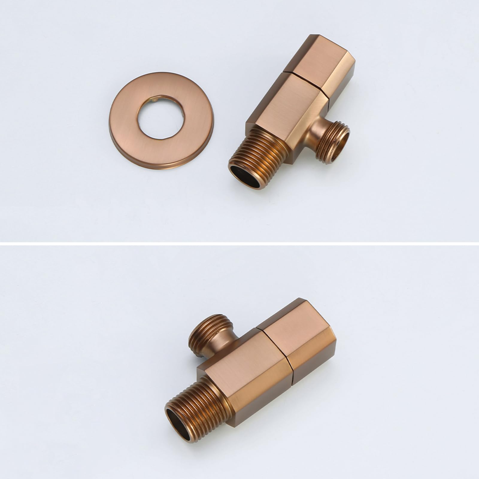 Pulverizador de Bidé de Mano Kit Bidet de Mano para Wc de Pared con Manguera de Ducha de 1,2 M Oro Rosa Cepillado