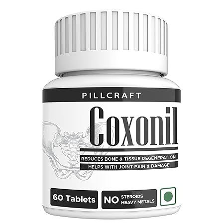 Pillcraft Coxonil - Natural Joints and Bones Support Supplement- Natural Pain Reliever Tablets with Bioavailable Sallaki, Ashwagandha, Hadjod,and Boswellia Serrata (Tablets, 60)