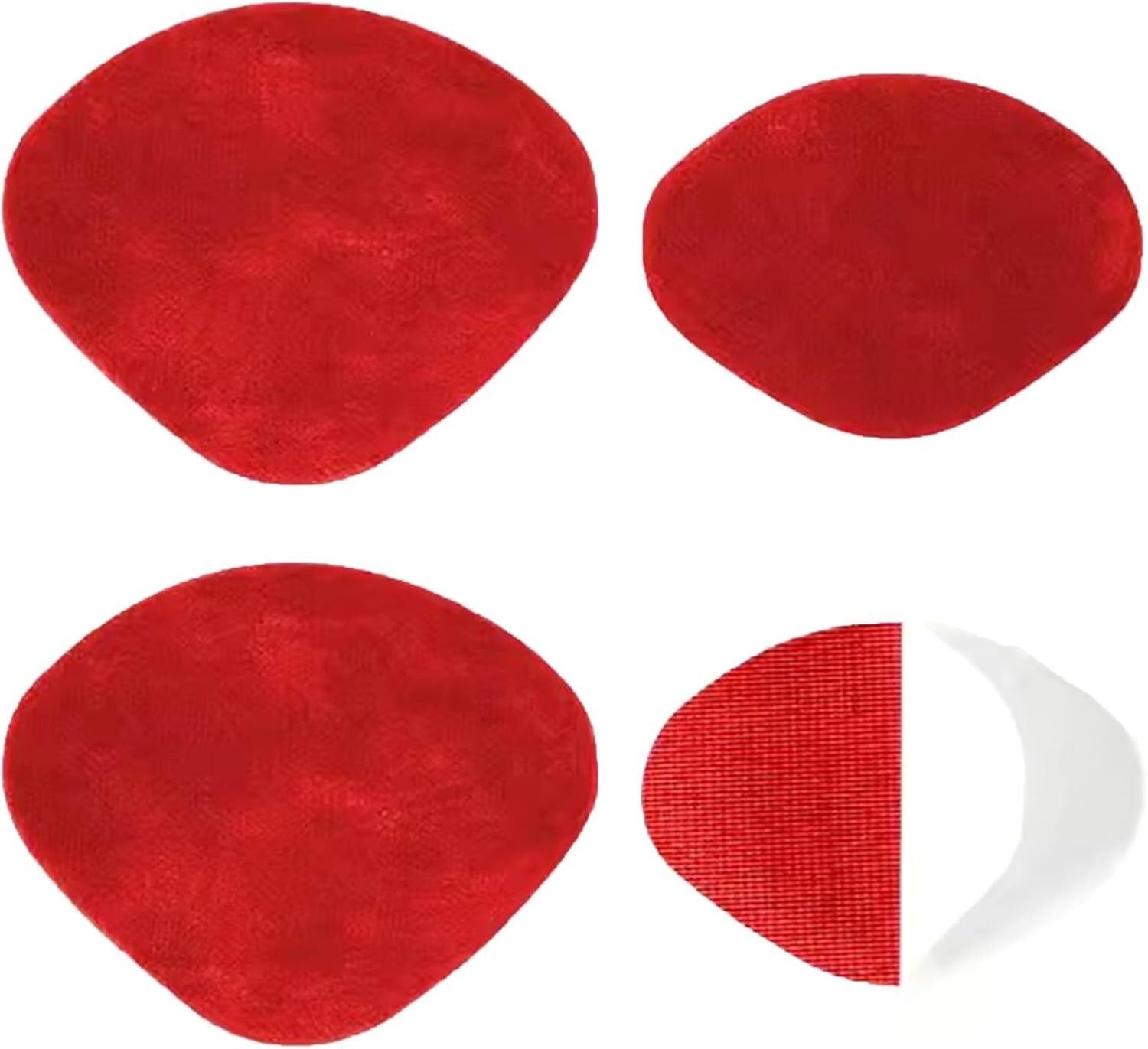 TBDdsd Sports shoe repair kit, 2 Pair Self-Adhesive Heel Hole Patch for Back of Sports Shoes, Kit, Soft and Durable(Red)
