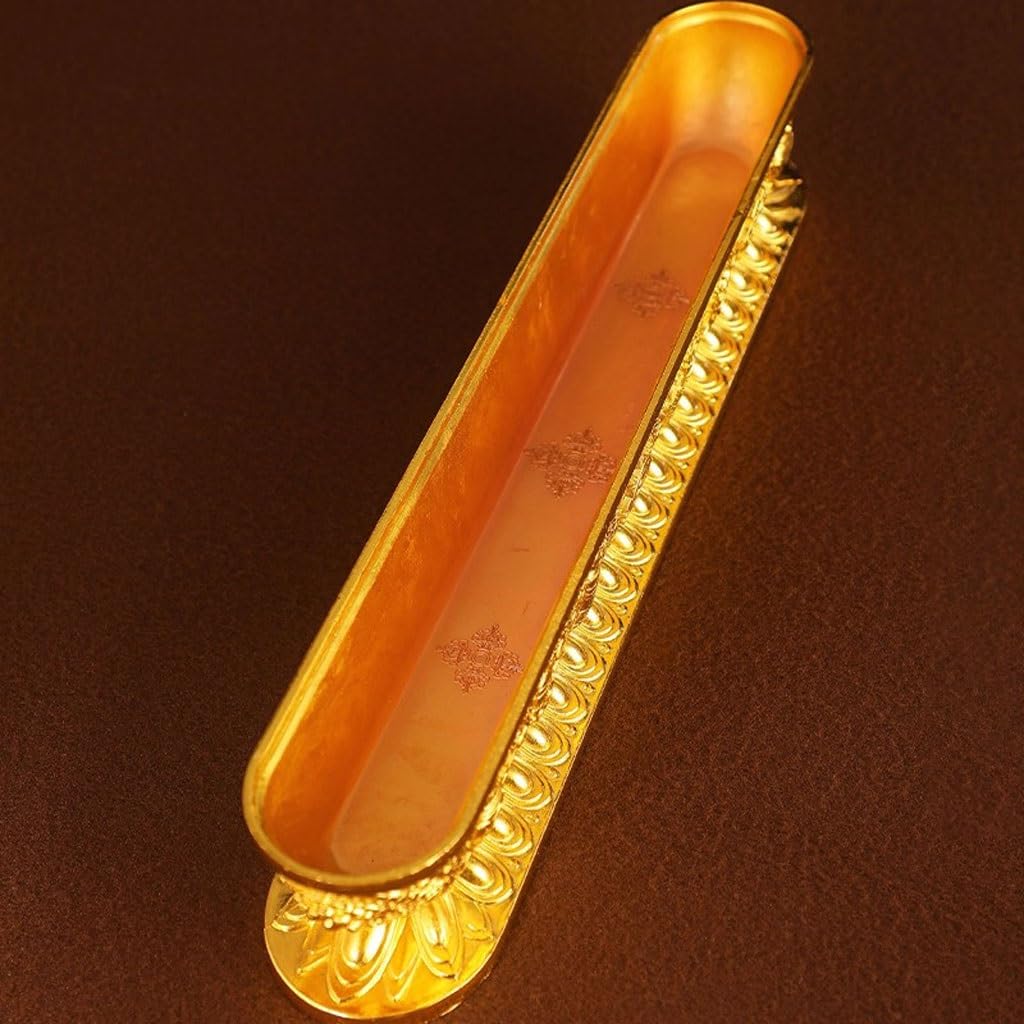 SLEEVE Portaincenso Bruciatore di Incenso Orizzontale retrò in Ottone for Interni, Ufficio, Scrivania, Aromaterapia Orizzontale Supporto per Bruciatore di Incenso