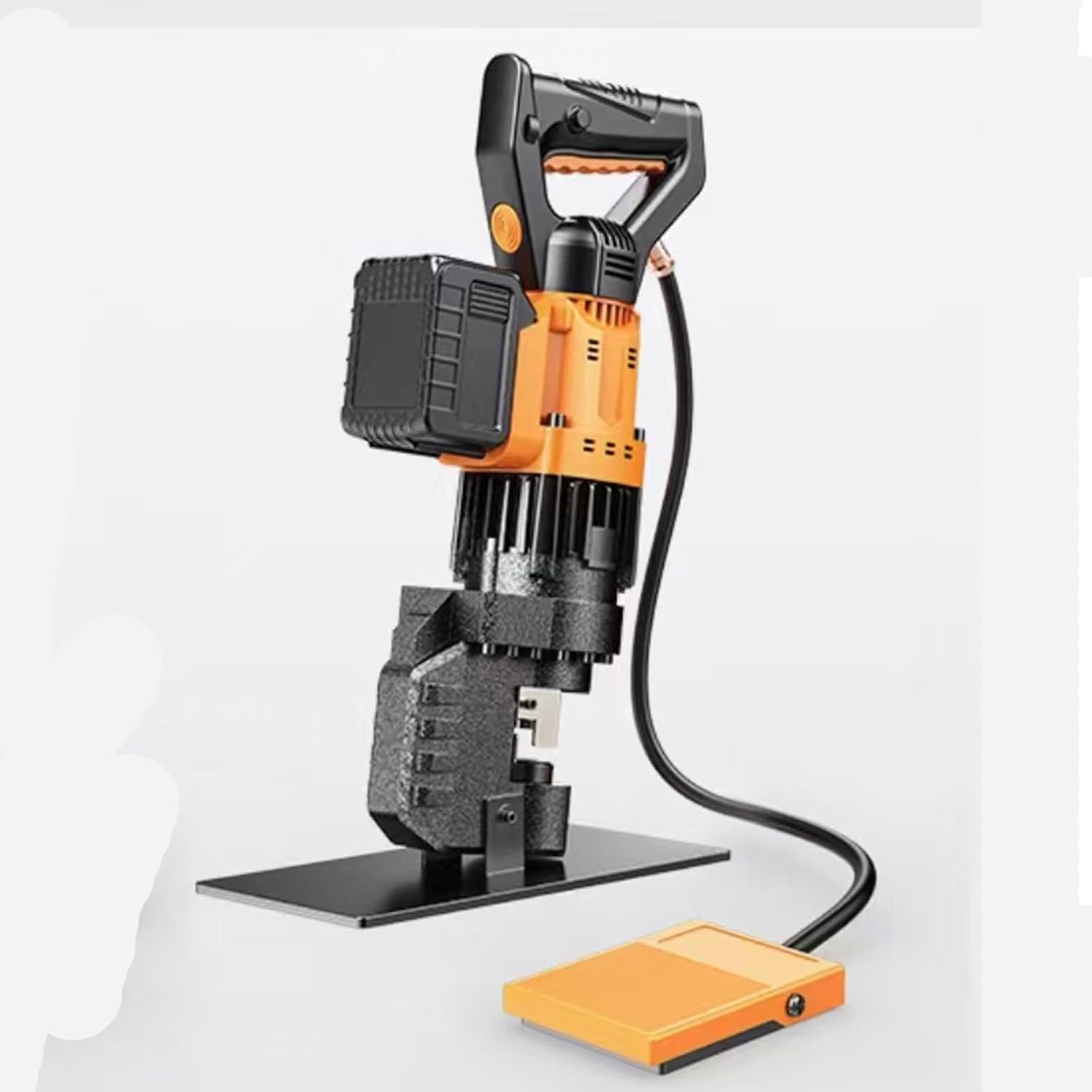 220V Portable Electric Hydraulic Punching Machine for Angle Iron, Stainless Steel & Channel Steel Manual, Compact Drilling Tool for Metal Fabrication