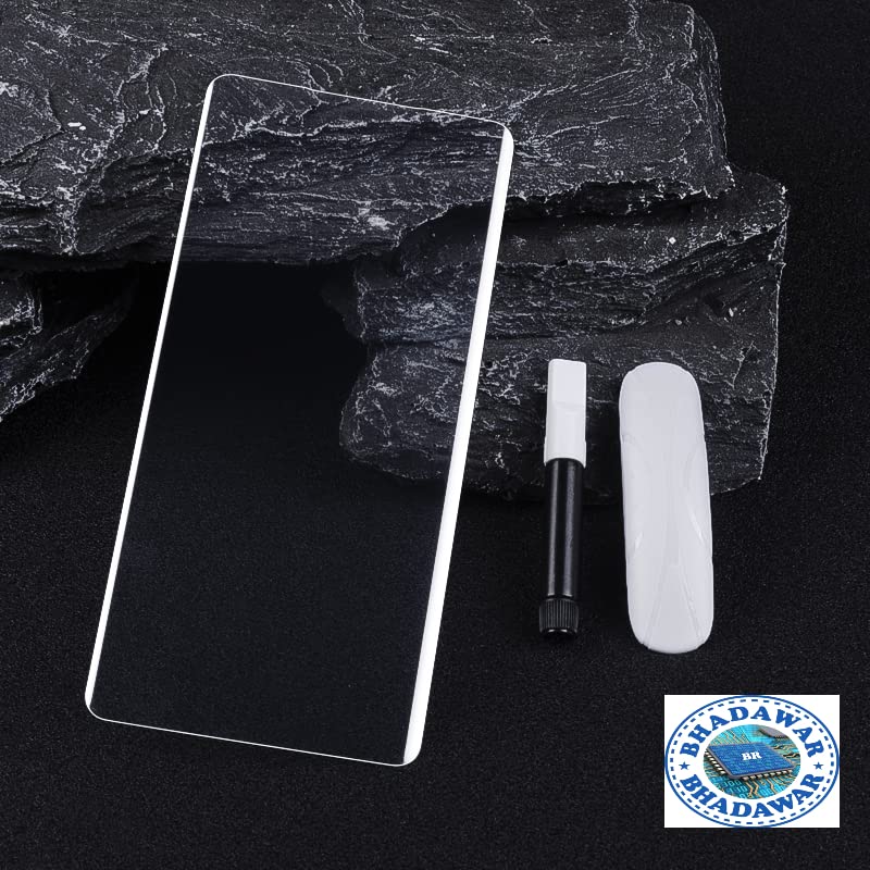 Image of Curved Tempered Glass Design for Oneplus 8 Pro Advanced Border Less Full Edge to Edge 3D Curved UV Screen Protector and Easy Installation Kit