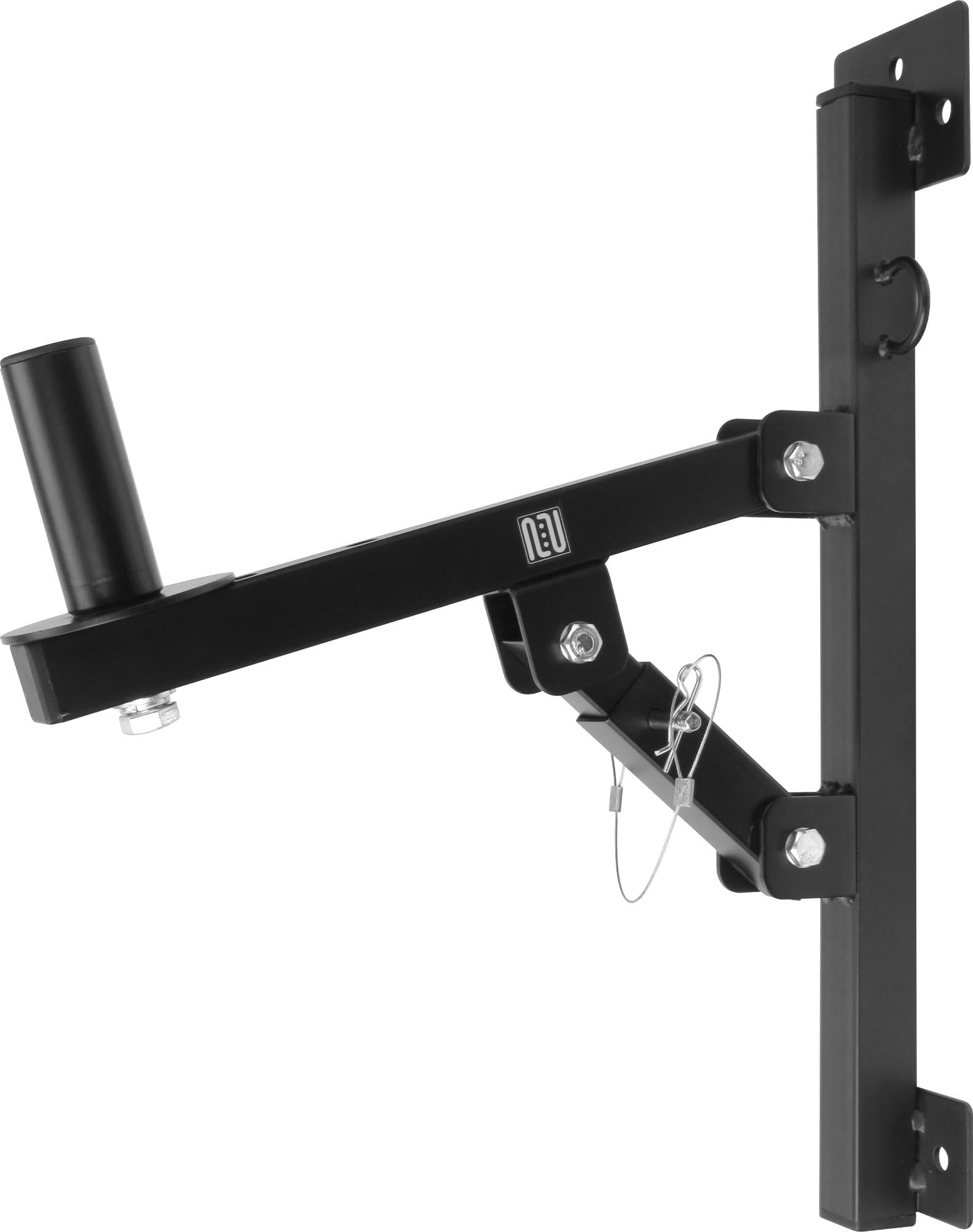 Pronomic Coppia di Supporti da Parete WSM-1 per Casse Acustiche, Peso: 2 | Supporto da parete in acciaio per casse, Portata massima 40 kg, Distanza dalla parete da 25 cm a 35 cm, Altezza totale: 49 cm
