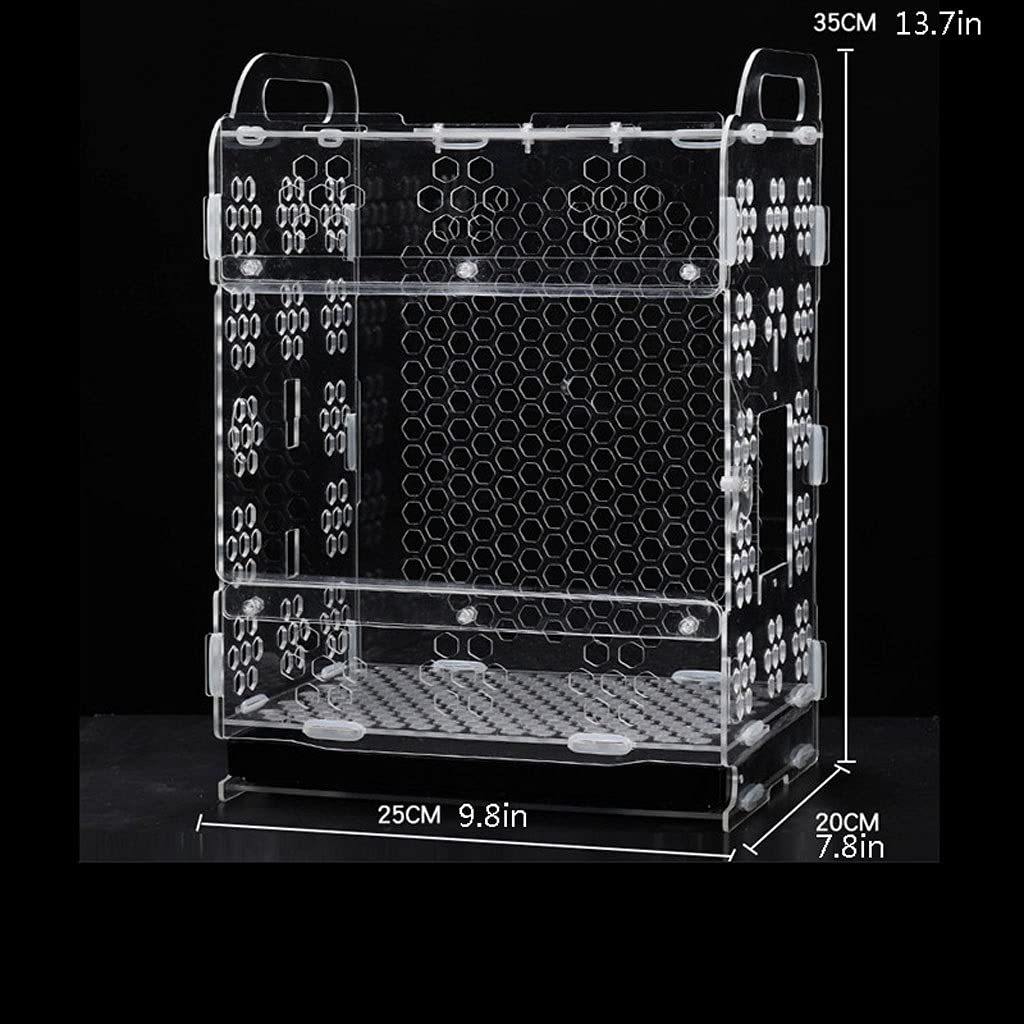 Gabbia Voliera Piccolo Pappagallo Gabbia per Uccelli Acrilico Trasparente Ornamentale Gabbia per Uccelli per parrocchietti Amore Uccelli canarini o Uccelli Volanti Bird Cage (Size : A)