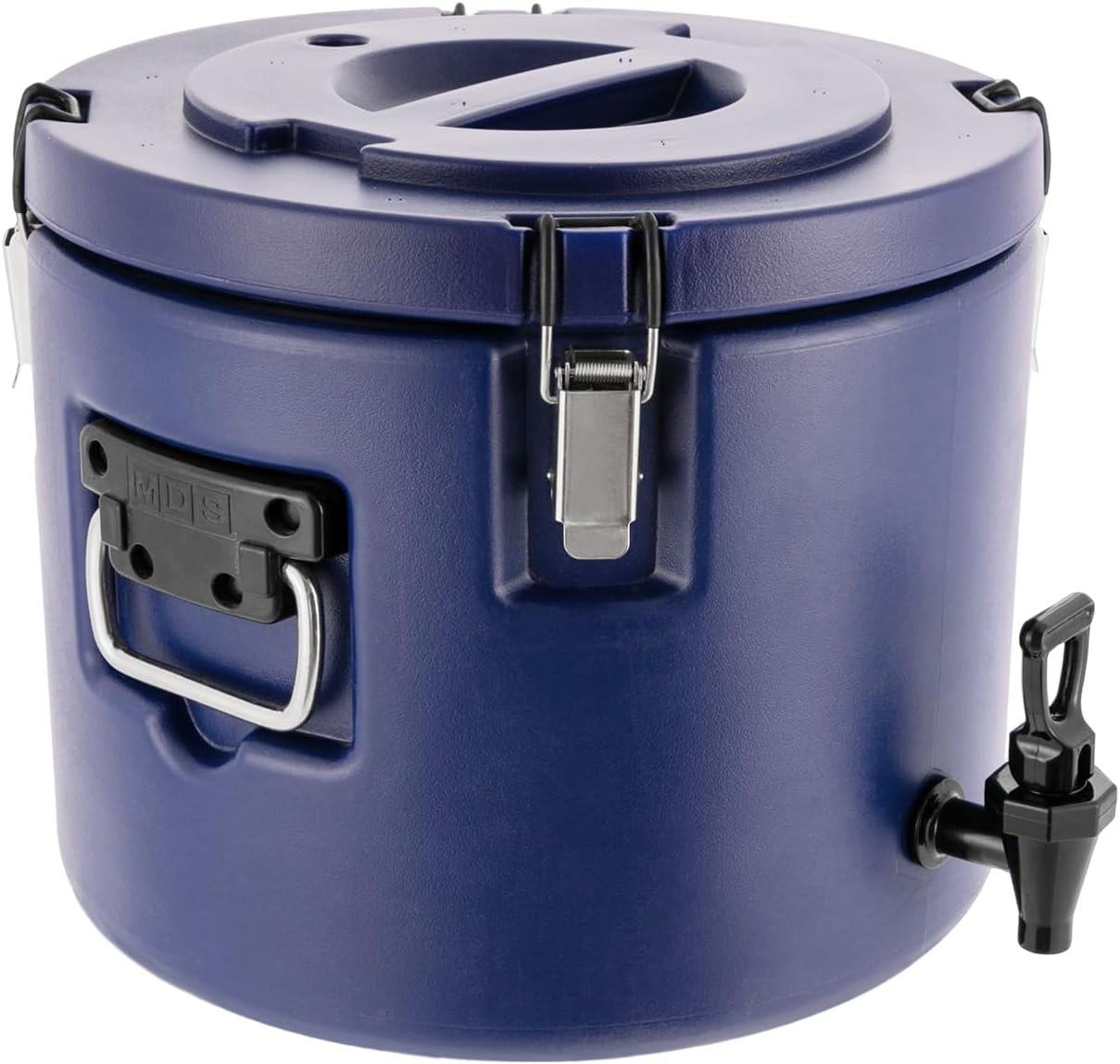 5 Gallon Insulated Beverage Cooler, Food Warmers, Dispenser with Stainless Steel Interior and Faucet, Portable Sports Cooler for Camping, Outdoors, Fun Round Water Jug, Insulated Food Carrier. Blue