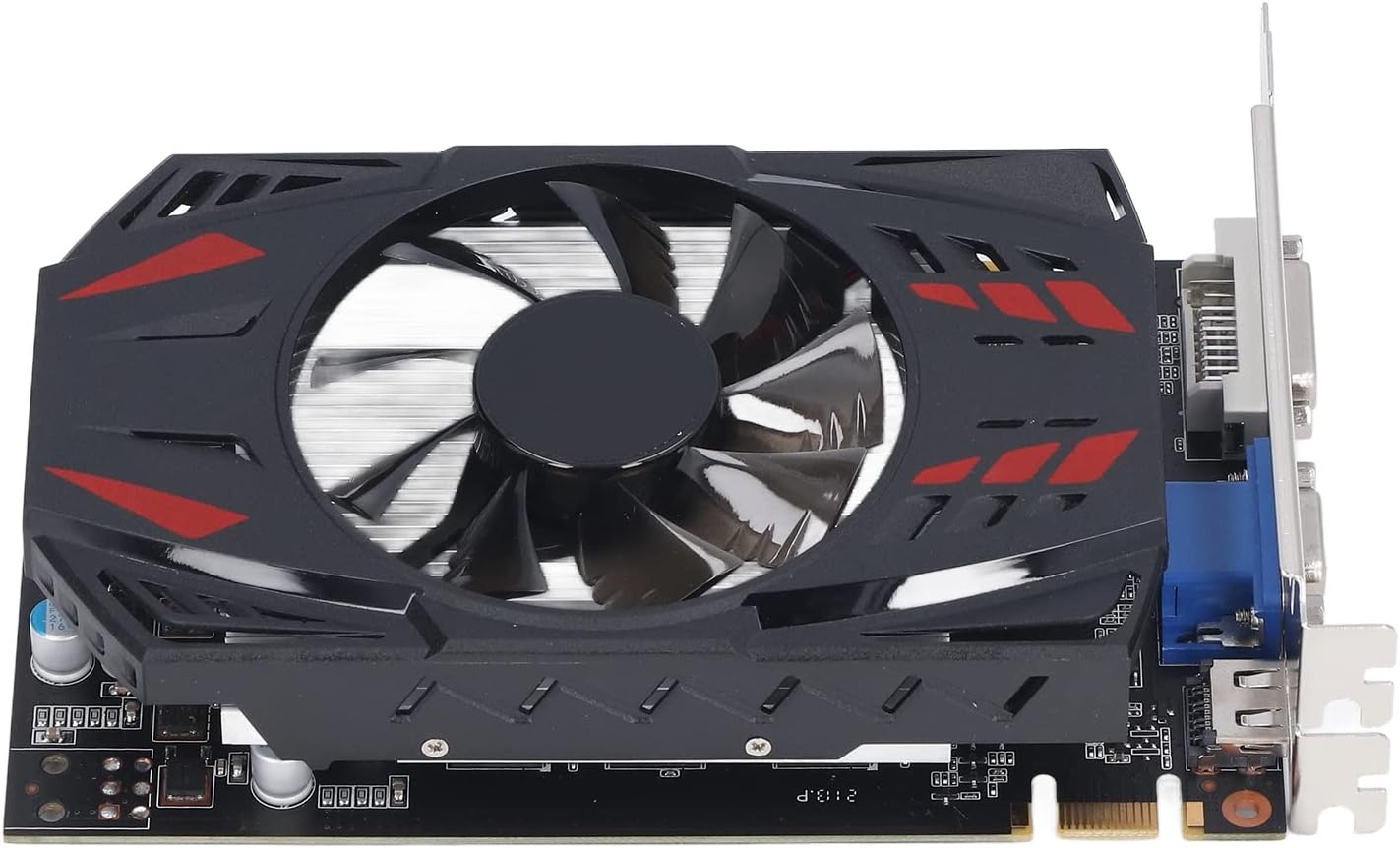 Yctze Scheda Grafica GTX550TI 2GB GDDR5 128 Bit, Scheda Video PCI Express 1.1 X 16 PC, Tecnologia 4K HDR, Frequenza Core 750 MHz, DVI, VGA, Interfaccia HDMI, Ventola di Raffreddamento Singola