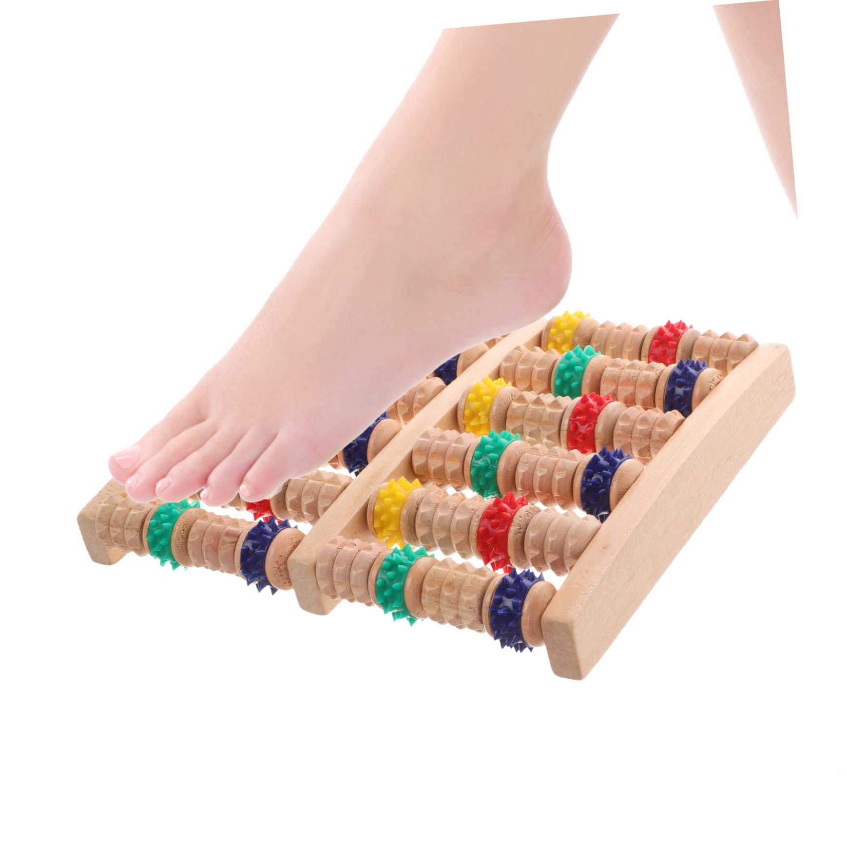 Masajeador de Pies Rodillo de Madera Resistente para Uso Doméstico Portátil y Ergonómico y Mejora Circulación Compacto y Fácil de Usar