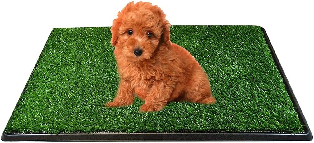 Dog Kennel, Dog Potty Systems Realistic Grass Detatchable Puppy Potty Pad for Indoor Dogs for Small Dogs Behavior Training