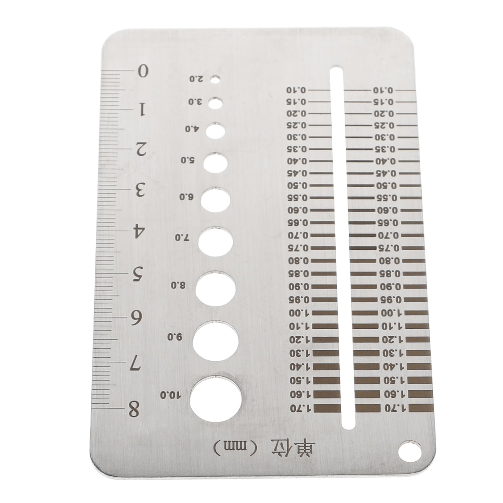 NAMOARLY Feeler Gauge Straight Ruler Drill Bit Gauge Taper Gauge Pore Size Gauge Thickness Measuring Tool Gaps Gauge