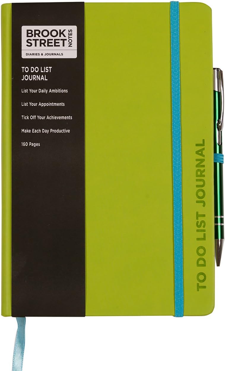 to Do List Notebook - Hardback A5 (Lime Green)