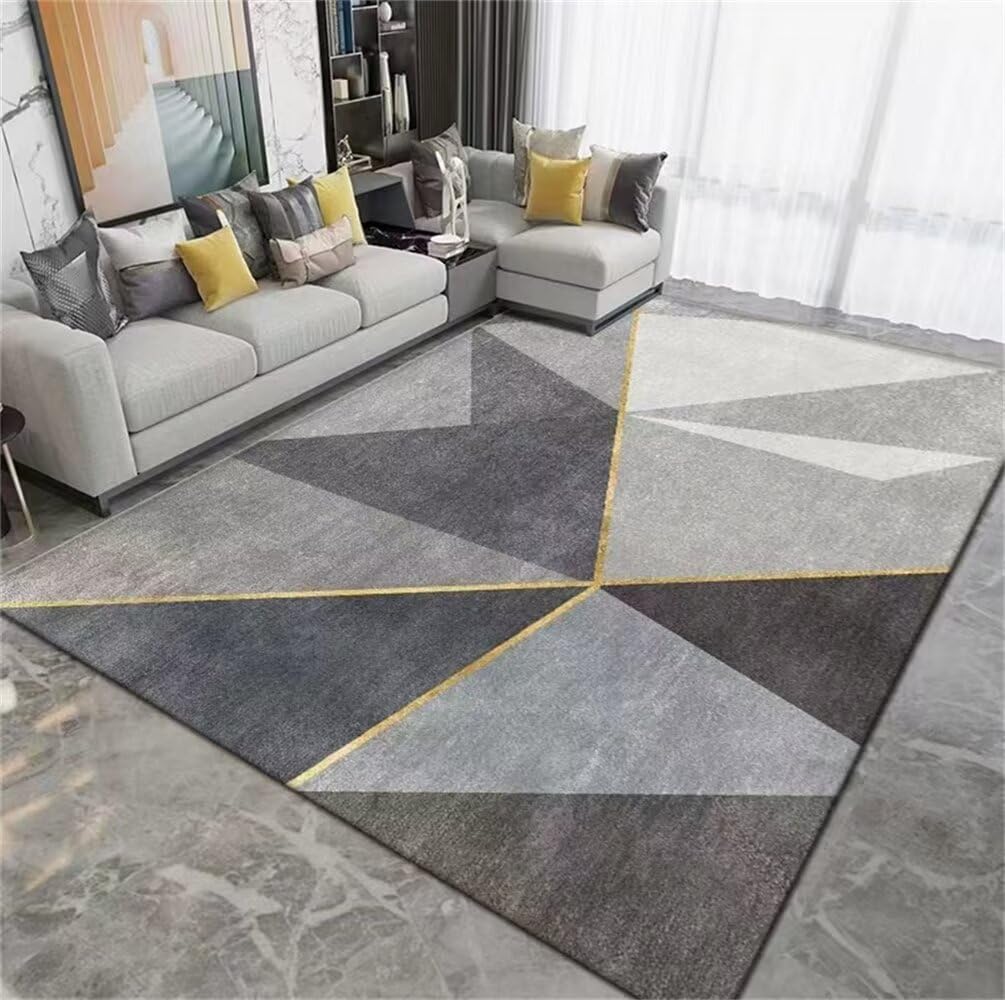 Tapis lavable gris foncé antidérapant : la solution pour salon moderne