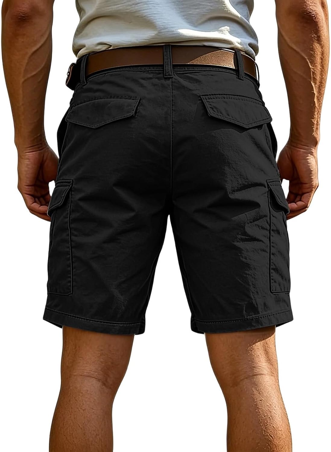 Men’s Waterproof Athletic Cargo Shorts – Windproof Stretch with Relaxed Fit & Pockets, Vintage Style for Fishing, Hiking