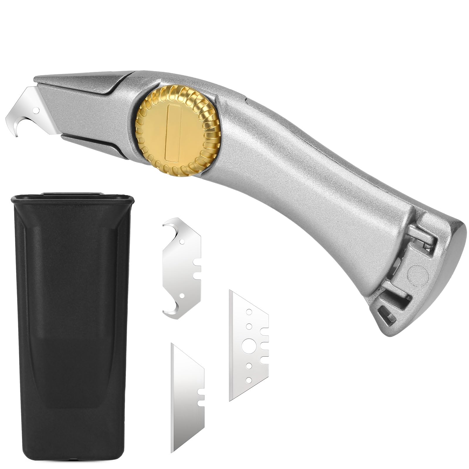 1-Pack Silver Fixed Blade Roofing Knife,Lizenoz Navajas para Roofing