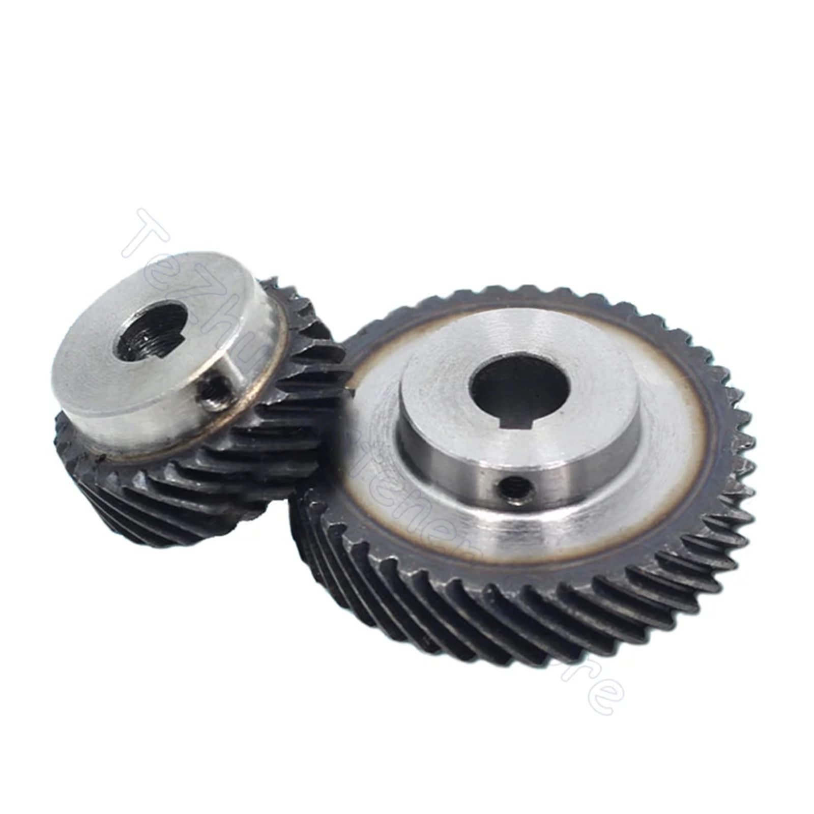 Engrenage d'angle hélicoïdal pour gaucher 1,5 m 45# acier - 10T à 22T avec tailles de trou 8-15 mm (12 mm (keyway 4mm) 13 dents)