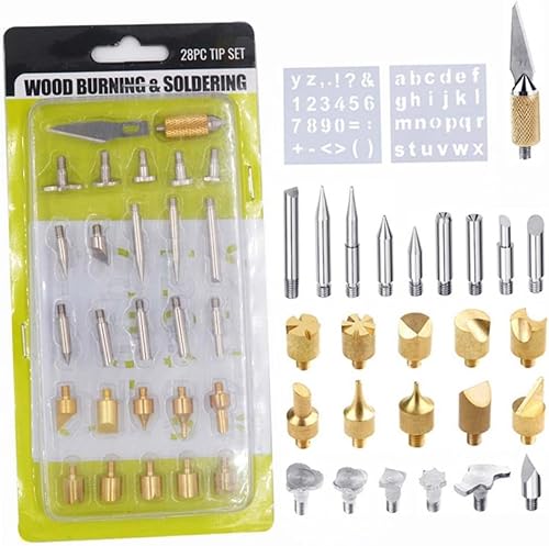 Kit de herramientas de combustión de madera para quemar madera, 28 Uds. Puntos de combustión de madera