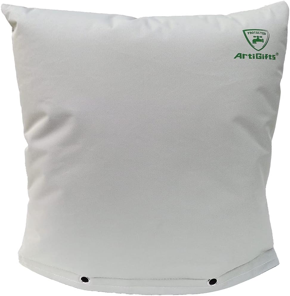 ArtiGifts Insulated Pouch - Backflow Insulation Cover for Winter Freeze Protection, Pale Khaki, 25’’W x 30’’H - Measure Before Purchase