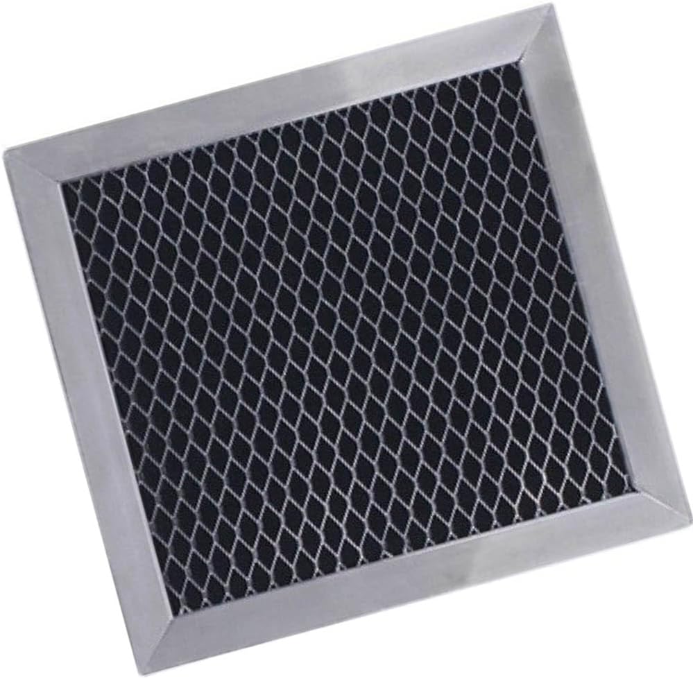 AFF59-CH Microwave Oven Grease Filter Replacement for Whirlpool Fits for Whirlpool C-6214 Models Microwave Oven Range Hood Vent Charcoal Carbon Filter, 5-1/8" x 5-3/8" x 3/8", 3-Pack